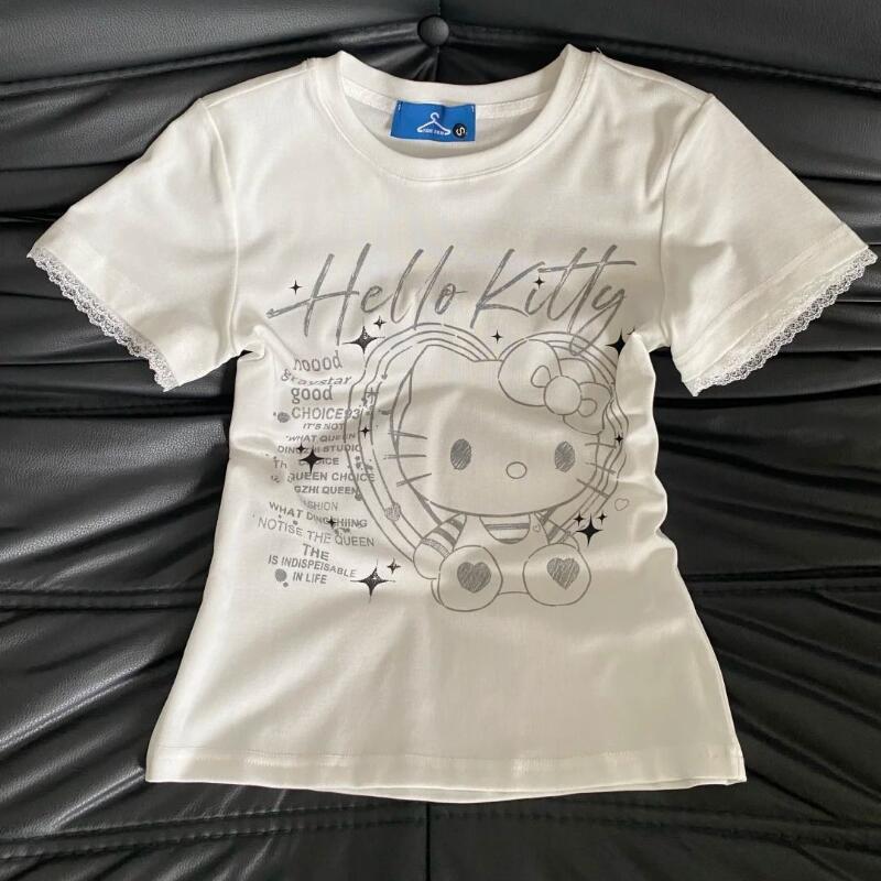 Street Summer Fashion - Kaos Wanita Musim Panas Terbaru, Manis,