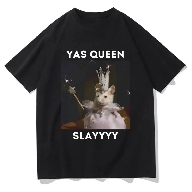 Queen Street Fashion - Kaos Hamster Sedih Lucu Yas Queen