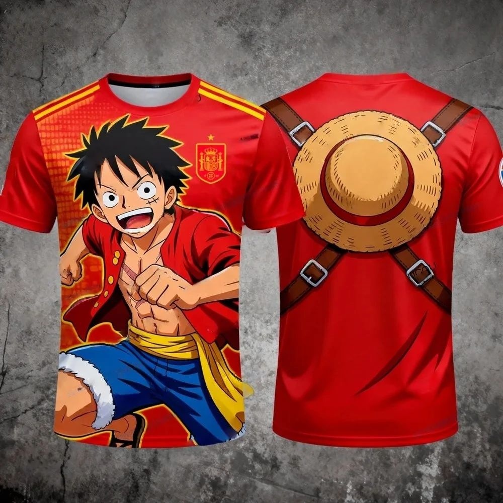 Street Fashion In Spain - Jersey Sepak Bola Luffy One Piece