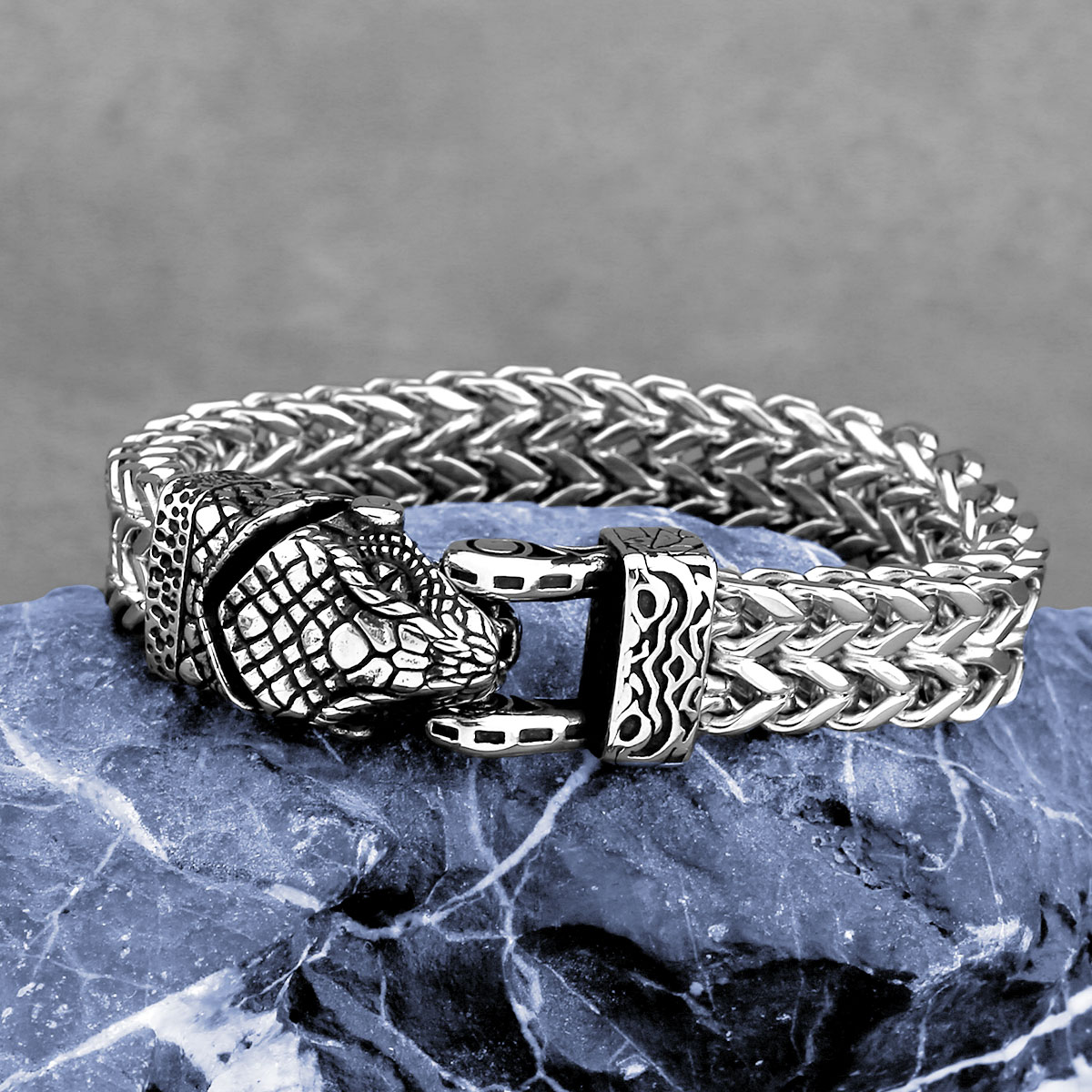 Street Fashion Culture - Desain baru gelang pria kepala ular