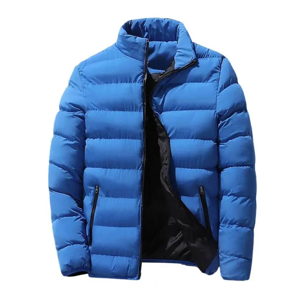 Queen Street Fashion - Jaket Pria Kerah Tegak Resleting Tebal