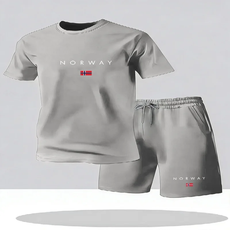 Street Fashion Shanghai - Setelan Kaos dan Celana Pendek Pria