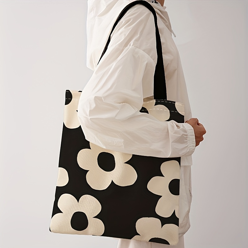 Tote Bag Canvas Print - Tas jinjing bermotif bunga kuning, ransel
