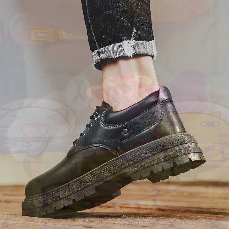 Street Fashion In Vietnam - Sepatu Pria Tenis Pelatih Fashion Kulit