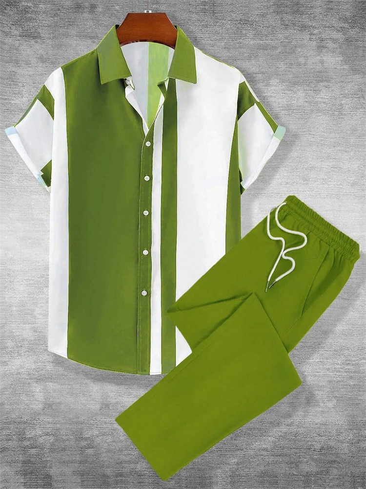 Street Fashion Trend 2025 - Set Kemeja Pria Musim Gugur 2025