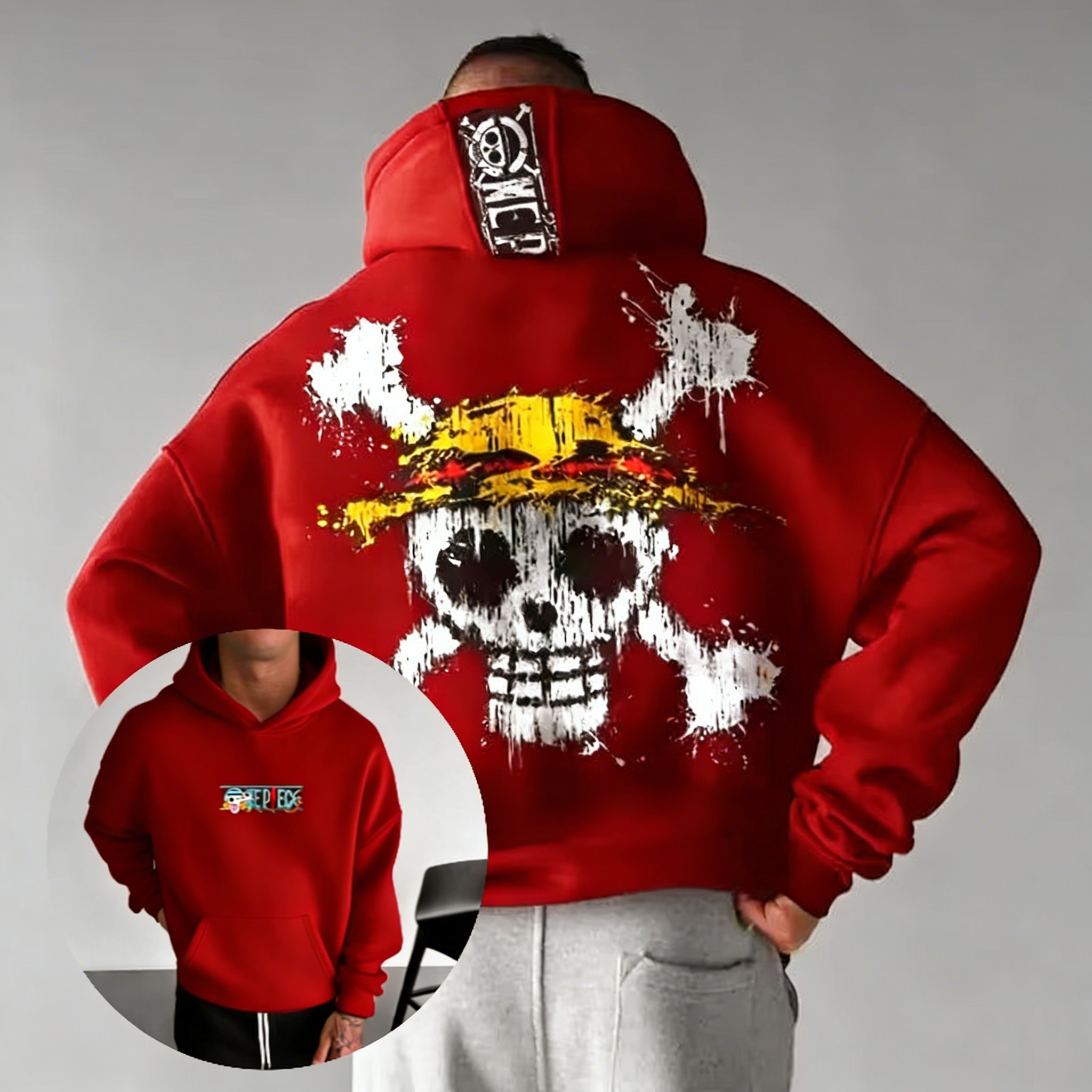 Street Fashion Hoodie - Sweater Hoodie Oversize Motif Tengkorak Musim