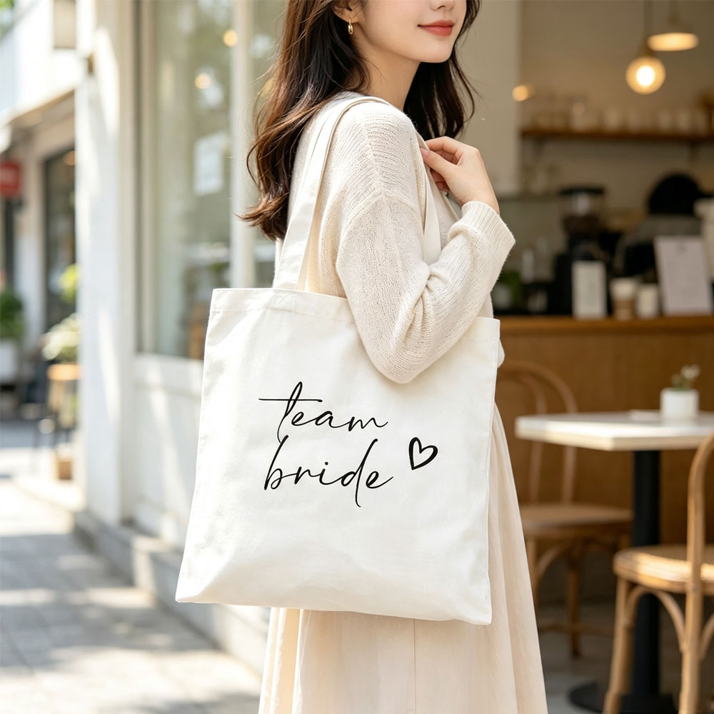 Tote Bag Canvas Print - Tas Tote Kanvas Motif Hati Tim