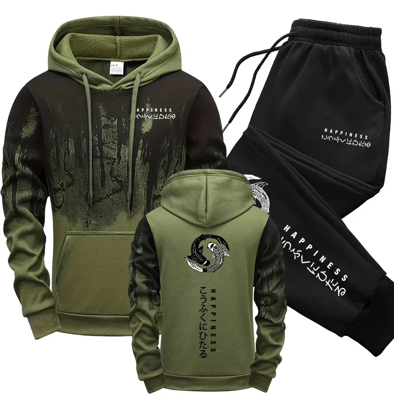 Street Fashion Hoodie - Setelan Olahraga Pria Gaya Jepang, Hoodie