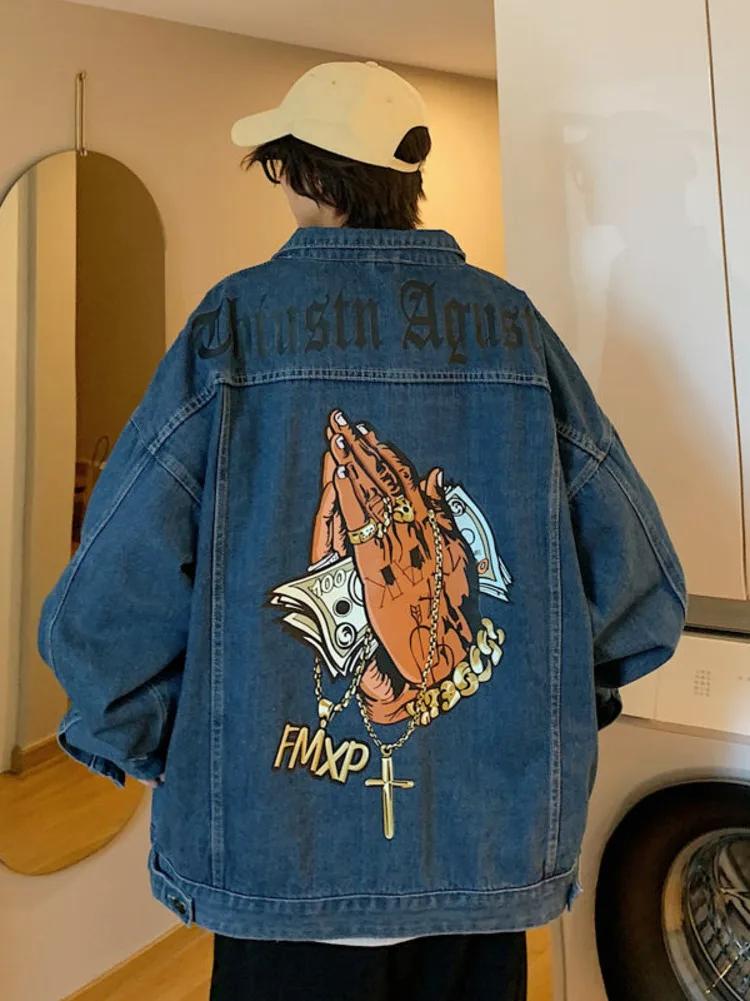 Street Fashion Hong Kong - Jaket Denim Chic Hip Hop West