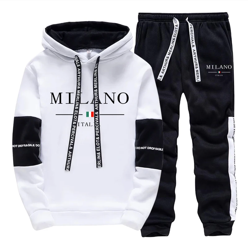 Street Fashion Hoodie - Set Pria/Hoodie/Celana Italia Hoodie Trendi Pakaian