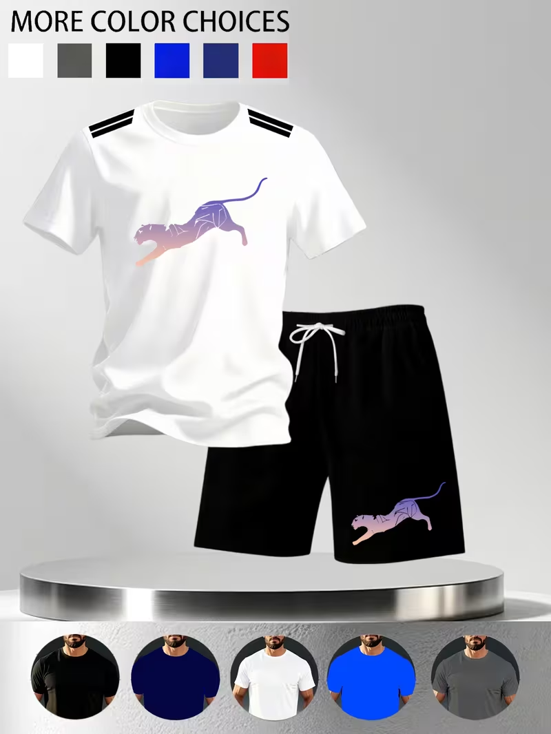 Street Summer Fashion - Pakaian Olahraga Pria Musim Panas Bernapas,