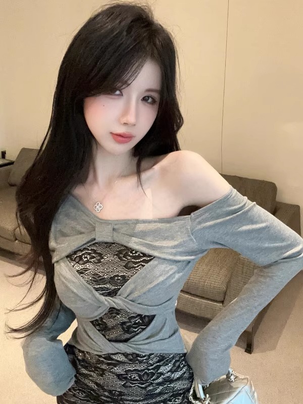 Street Fashion Hong Kong - Gaun rok pendek berenda berlubang gaya