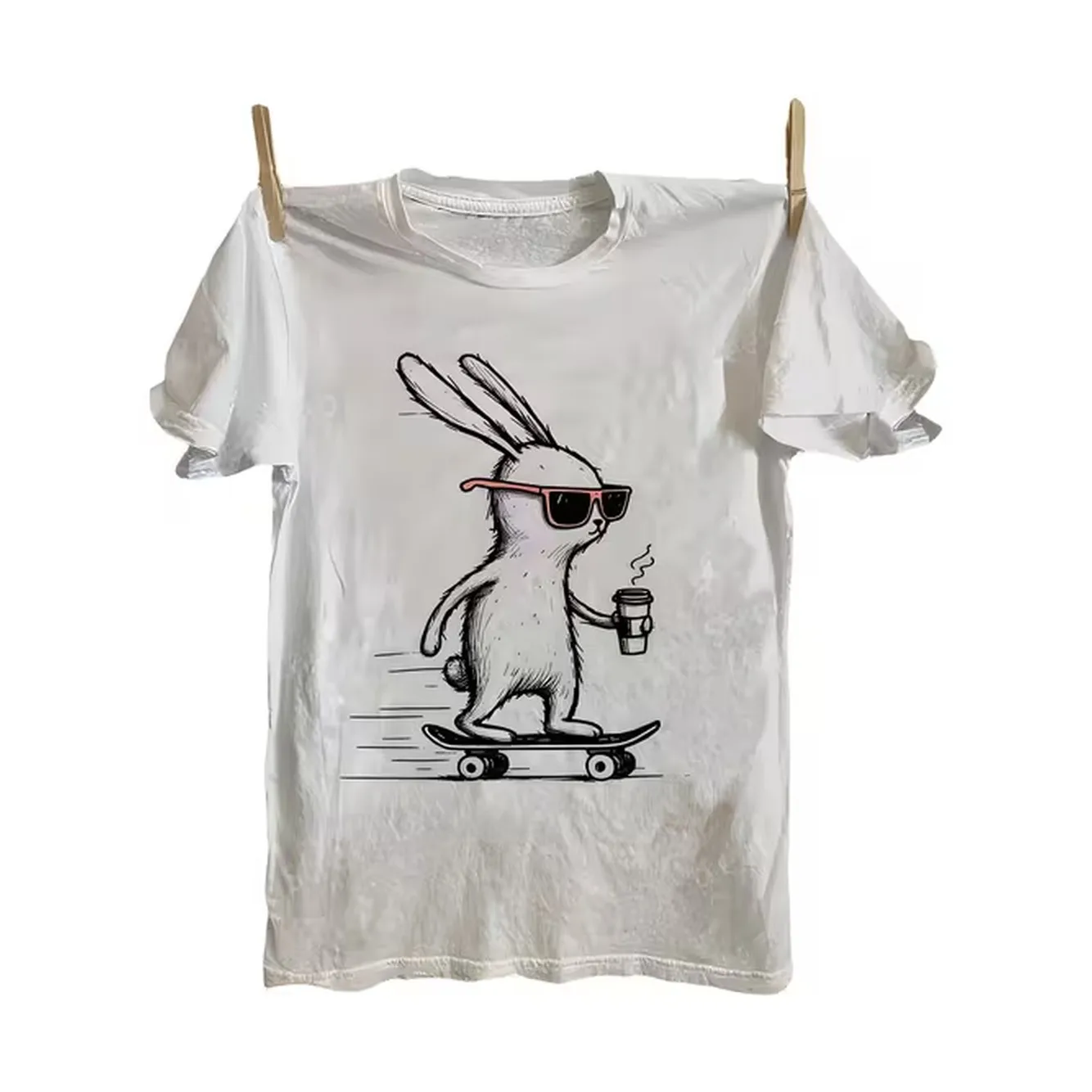 Street Fashion Anime - Kaos Pria Putih Katun Murni Kerah
