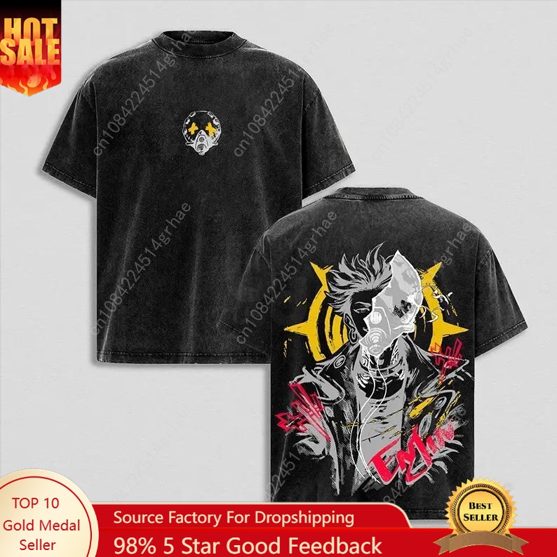 Street Fashion Anime - Gachiakuta Vintage Anime Washed Shirt Anime