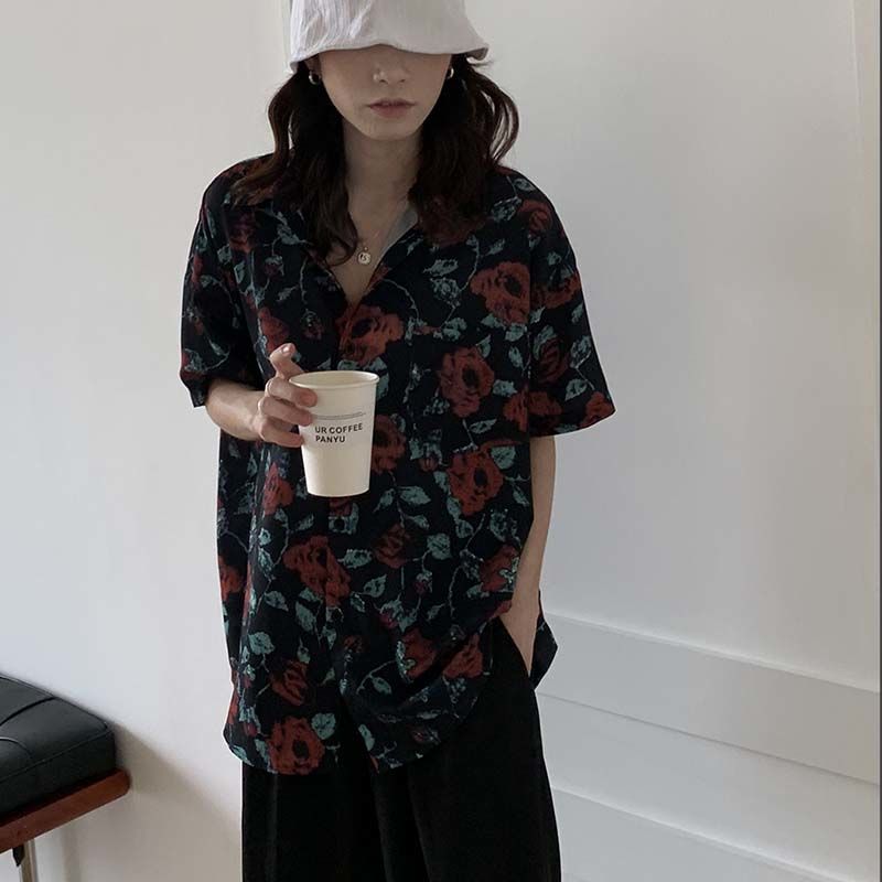 Street Fashion Hong Kong - Kemeja Wanita Retro Fashion Musim Panas