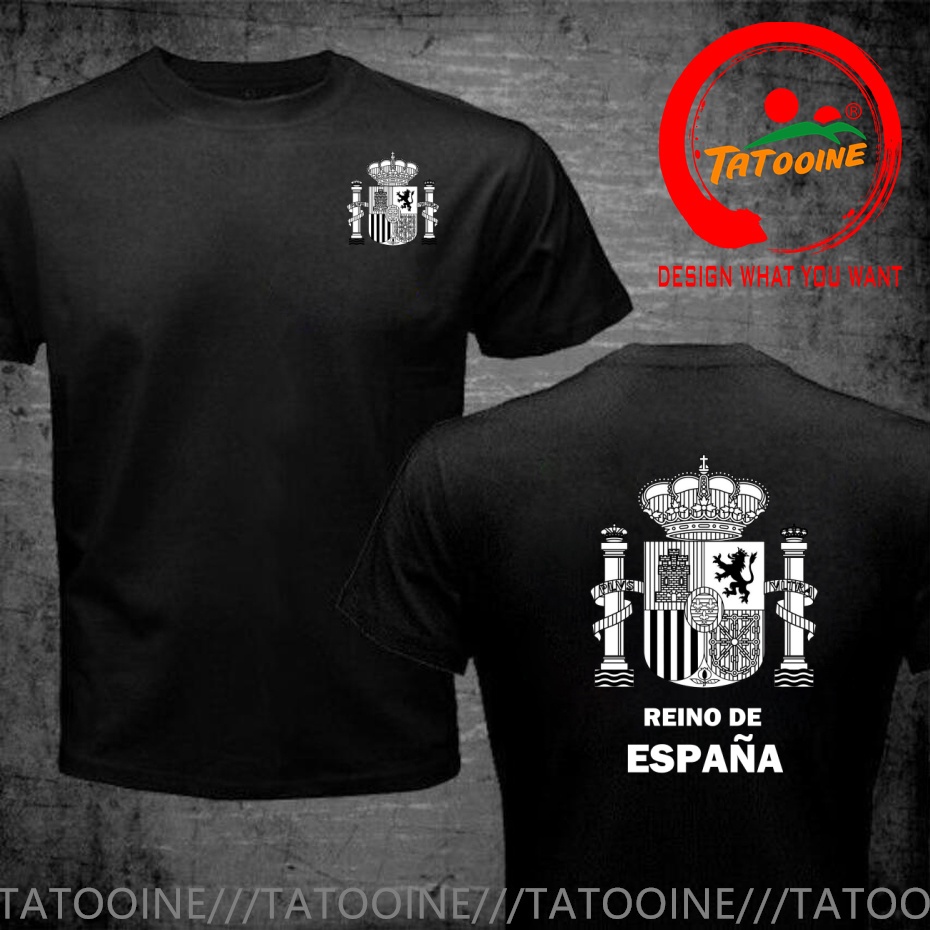 Street Fashion In Spain - Lambang Nasional Spanyol, Kemeja Kaos Hitam