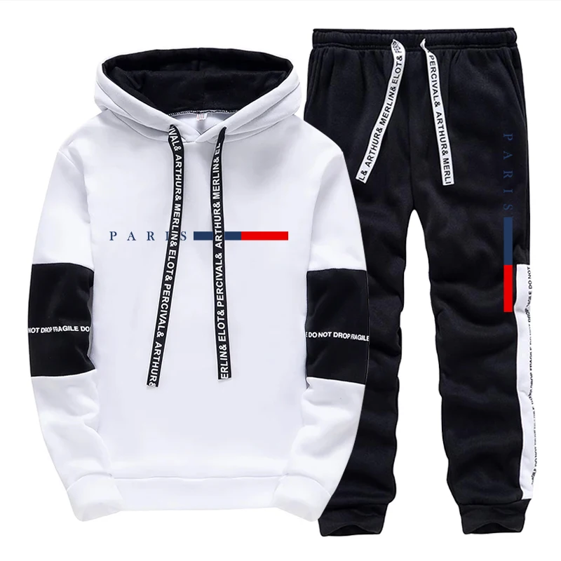 Street Fashion Hoodie - Setelan Pria/Hoodie/Celana Paris Fashion Musim Gugur