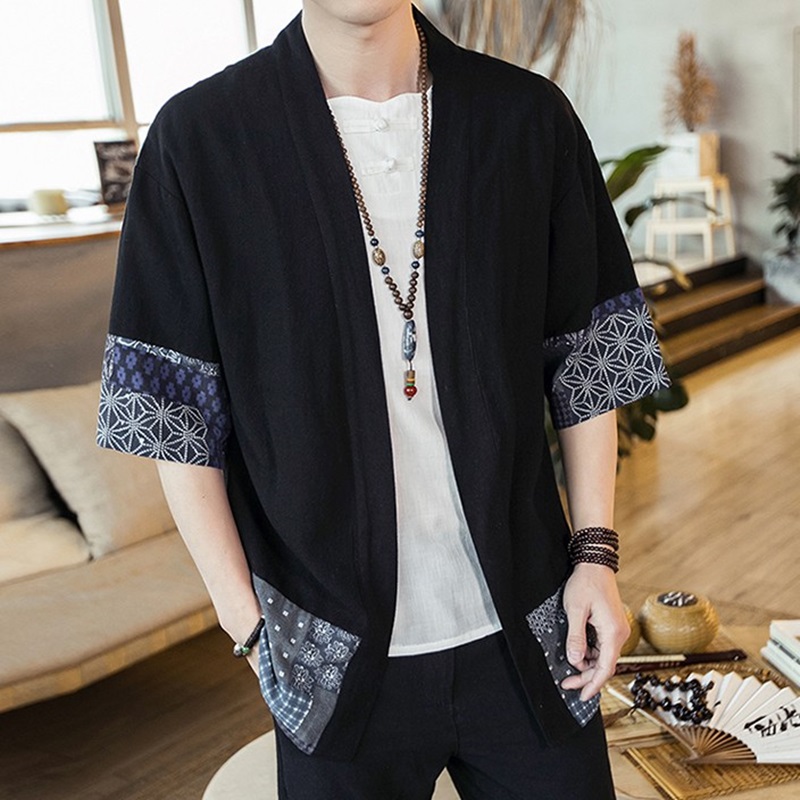 Street Fashion In Japan - Kimono Jepang Cardigan Pria Streetwear Yukata