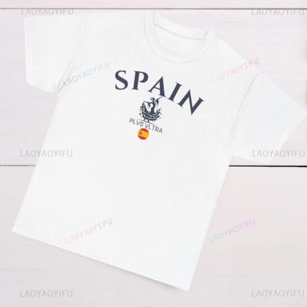 Kaus Cetak Grafis Bendera Span - Street Fashion In Spain ulasan dan harga
