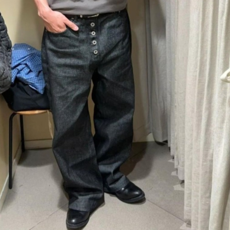 Celana Jeans Pria Harajuku Mus - Street Fashion Hong Kong ulasan dan harga