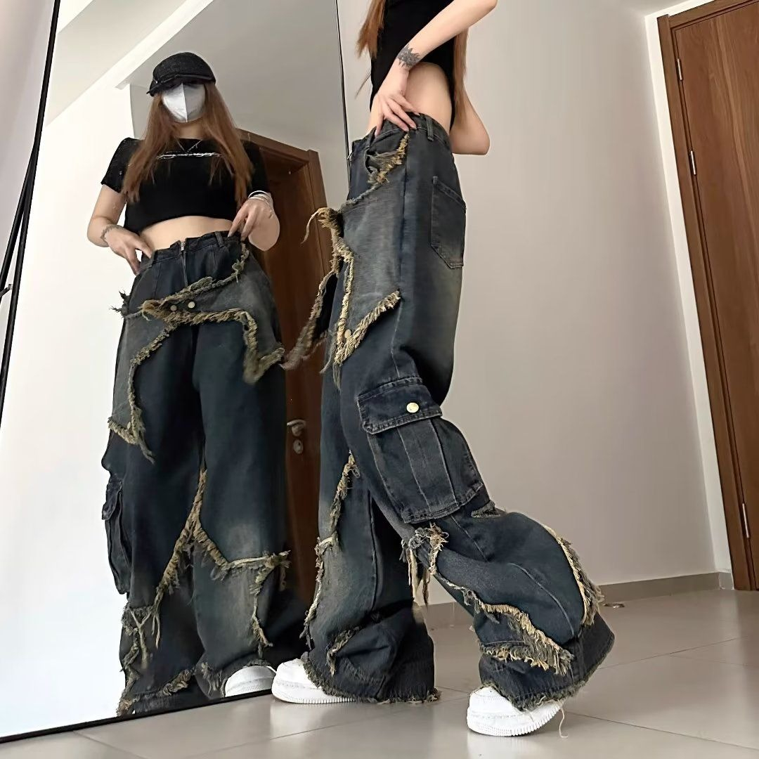 Celana Jeans Kasual Bergaya Ch - Street Fashion Trend 2025 ulasan dan harga