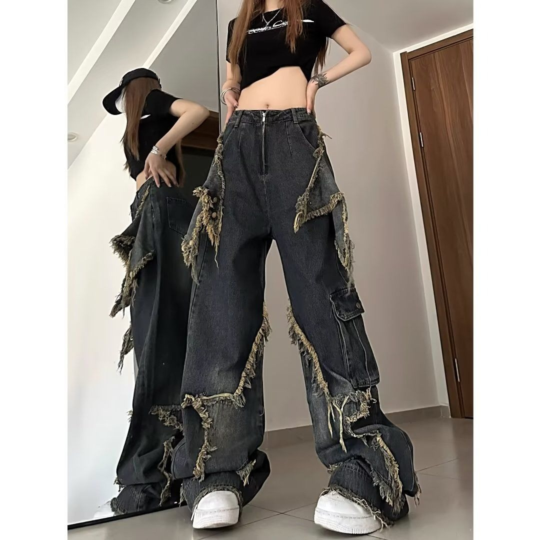 Celana Jeans Kasual Bergaya Ch - Street Fashion Trend 2025 ulasan dan harga