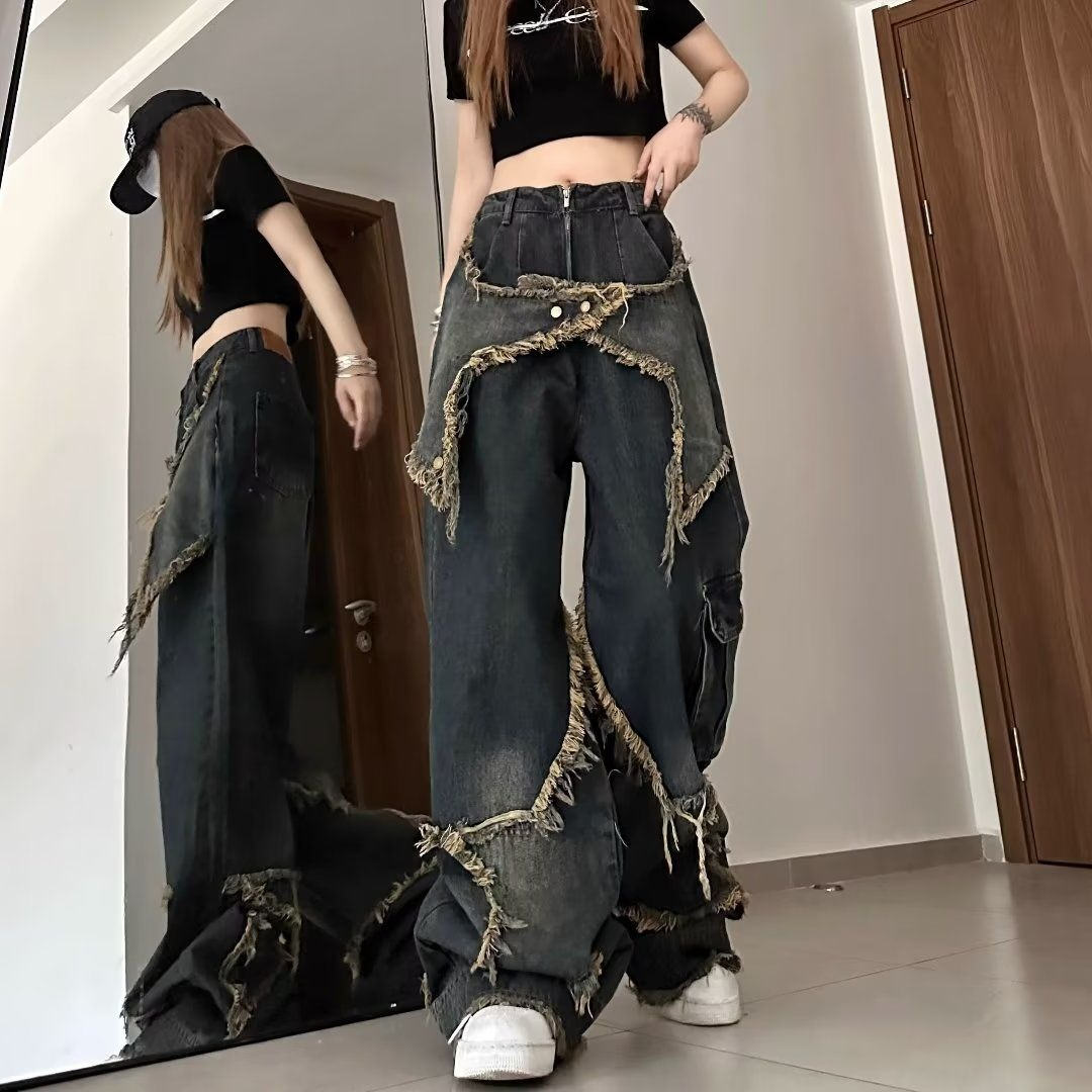 Celana Jeans Kasual Bergaya Ch - Street Fashion Trend 2025 ulasan dan harga
