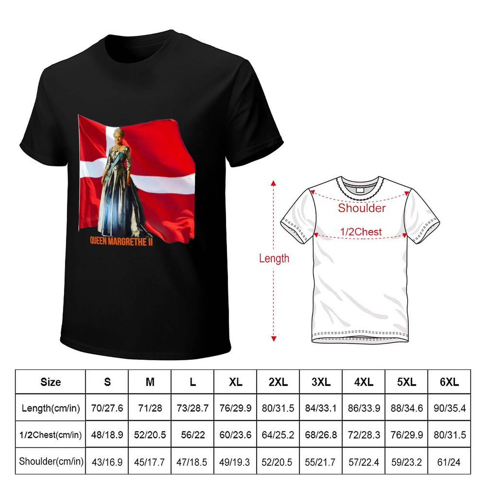 Kaos Queen Margrethe II, Kaos  - Queen Street Fashion ulasan dan harga