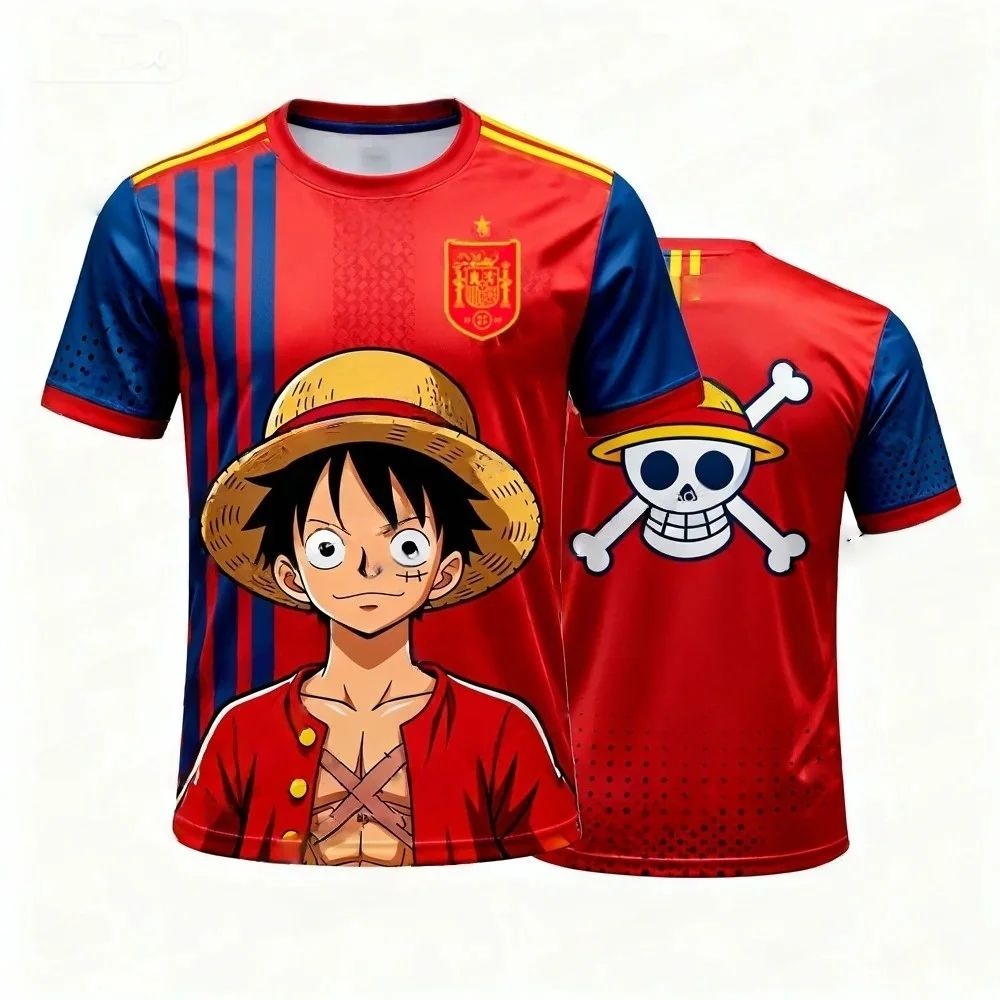 Jersey Sepak Bola Luffy One Pi - Street Fashion In Spain ulasan dan harga