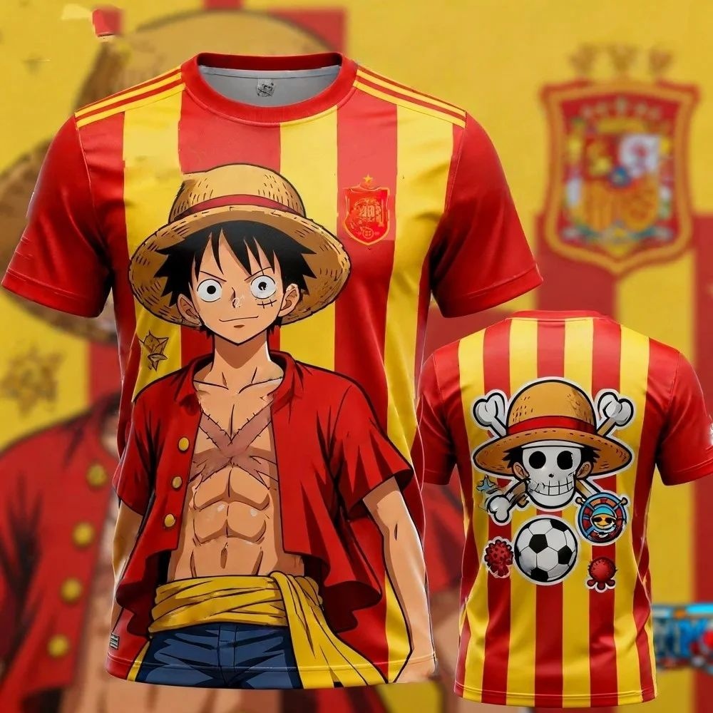 Jersey Sepak Bola Luffy One Pi - Street Fashion In Spain ulasan dan harga
