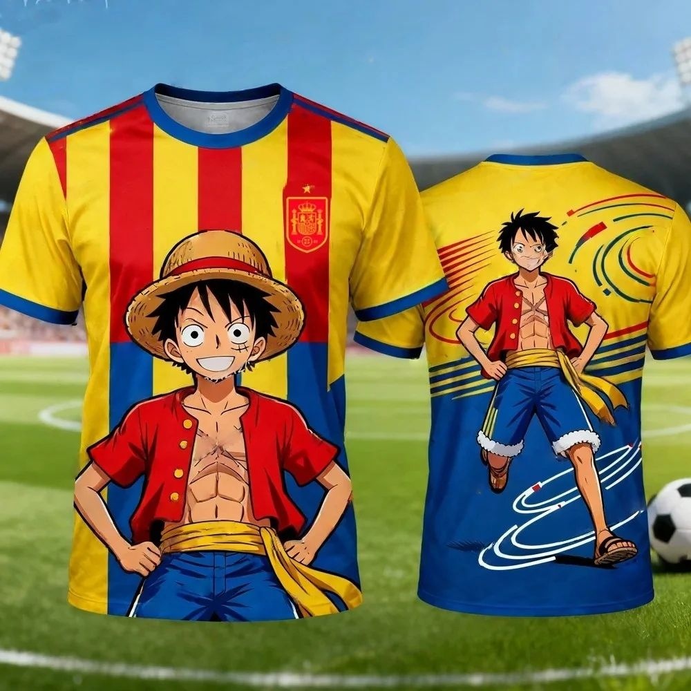 Jersey Sepak Bola Luffy One Pi - Street Fashion In Spain ulasan dan harga