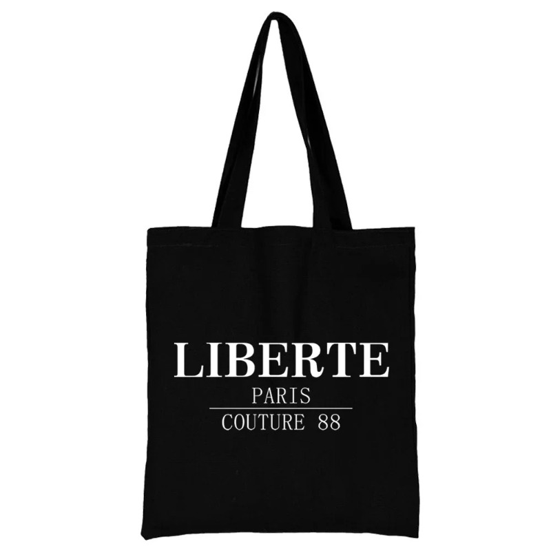 Tas Bahu Kapasitas Besar Hitam - Tote Bag Canvas Print ulasan dan harga
