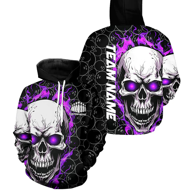 Hoodie Bowling Grafis Tengkora - Street Fashion Name ulasan dan harga