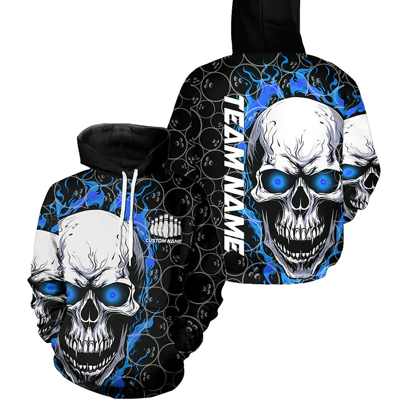 Hoodie Bowling Grafis Tengkora - Street Fashion Name ulasan dan harga