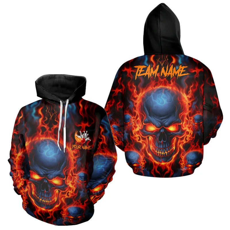 Hoodie Bowling Grafis Tengkora - Street Fashion Name ulasan dan harga
