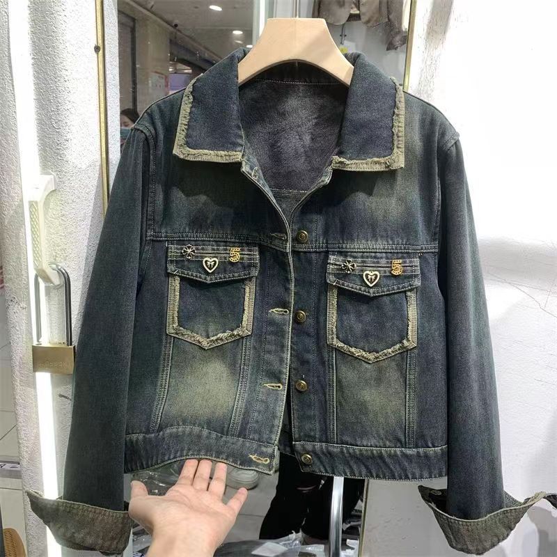 Jaket denim wanita gaya Hong K - Street Fashion Hong Kong ulasan dan harga