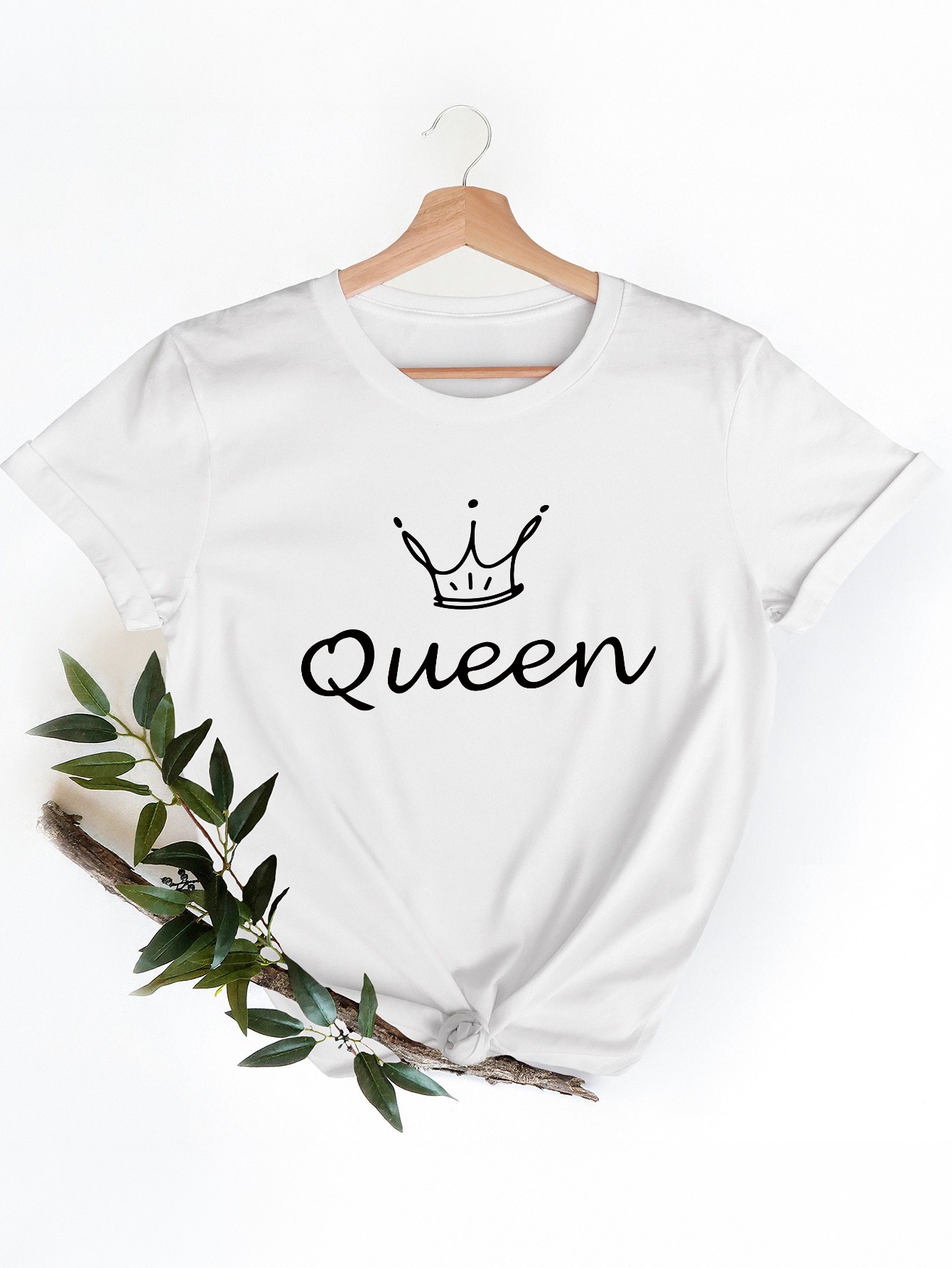 Kaos Putih Wanita dengan Cetak - Queen Street Fashion ulasan dan harga