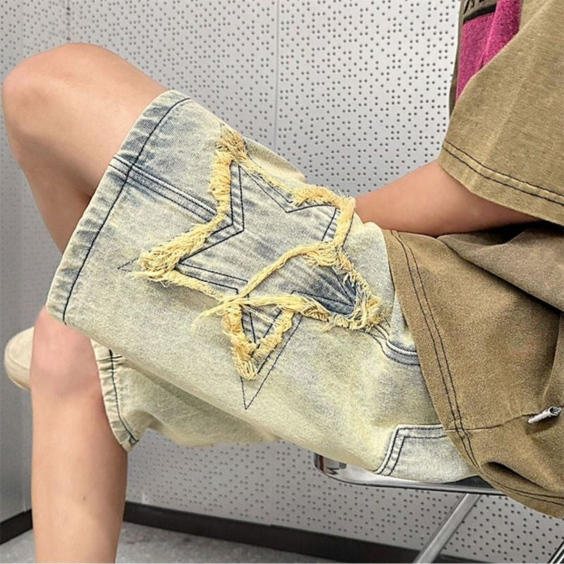Celana Pendek Denim Pria Longg - Street Fashion Hong Kong ulasan dan harga