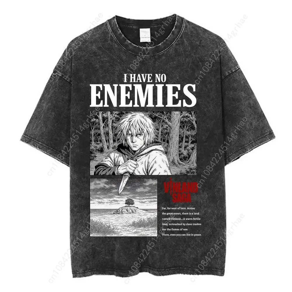 Kaos Vintage Washed Anime Vinl - Street Fashion Anime ulasan dan harga