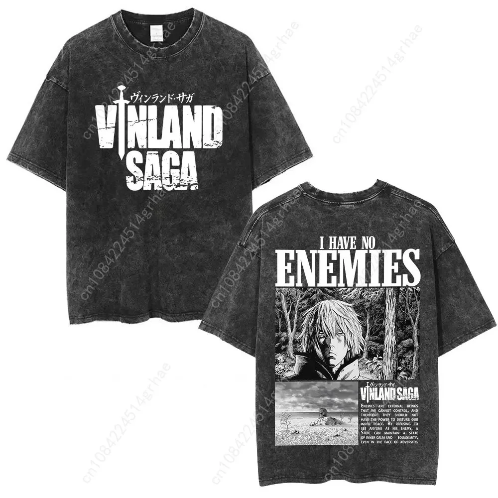 Kaos Vintage Washed Anime Vinl - Street Fashion Anime ulasan dan harga