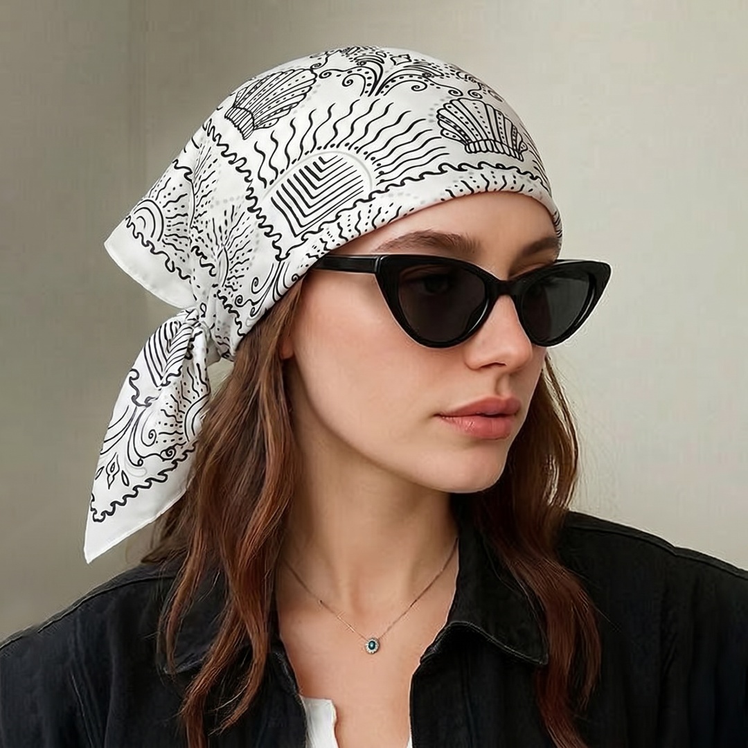 Syal Wanita Jilbab Persegi Ker - Street Fashion Hijab ulasan dan harga