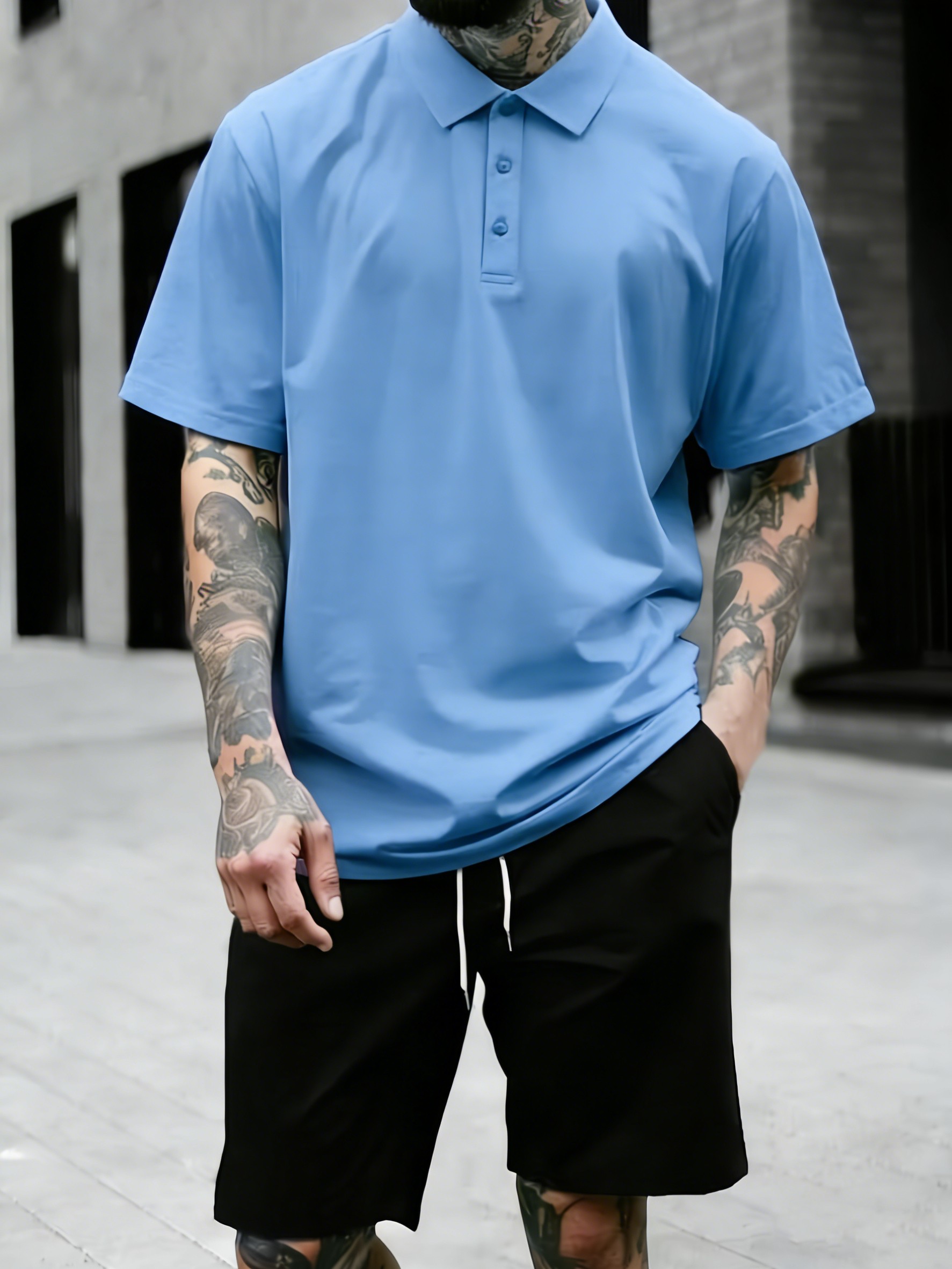 Kaos Polo Longgar Musim Panas  - Street Fashion Culture ulasan dan harga
