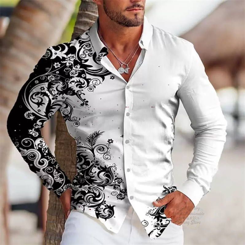 Kemeja Pria Kemeja Setelan Len - Street Fashion Shanghai ulasan dan harga