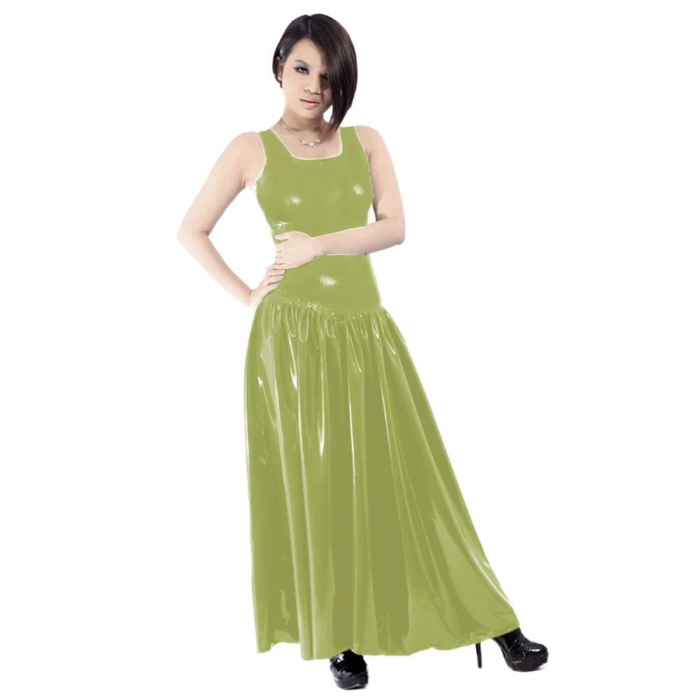 Gaun Tank PVC wanita, gaun pes - Queen Street Fashion ulasan dan harga