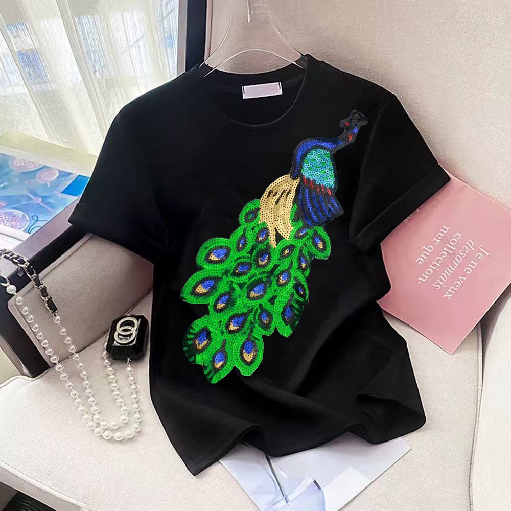 Kaus Manik-manik Beruang Bordi - Street Fashion Shanghai ulasan dan harga