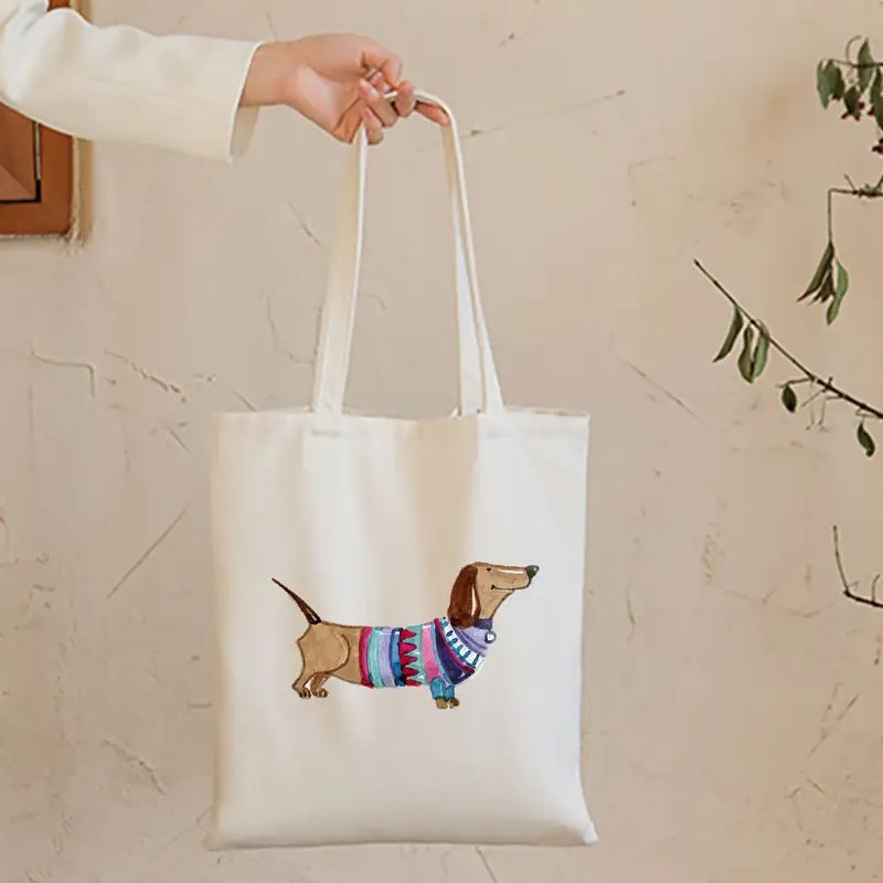 Tas Tangan Lucu Dachshund Tas  - Tote Bag Canvas Print ulasan dan harga