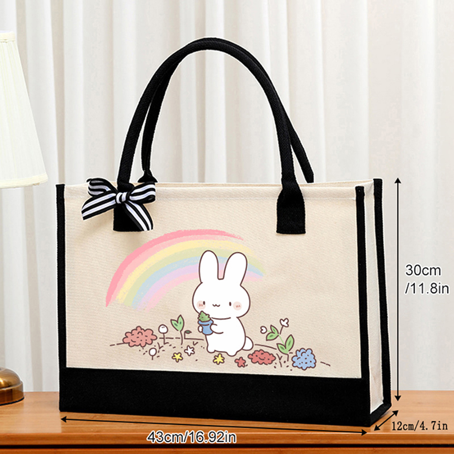 Tas kanvas putih ringan bermot - Tote Bag Canvas Print ulasan dan harga