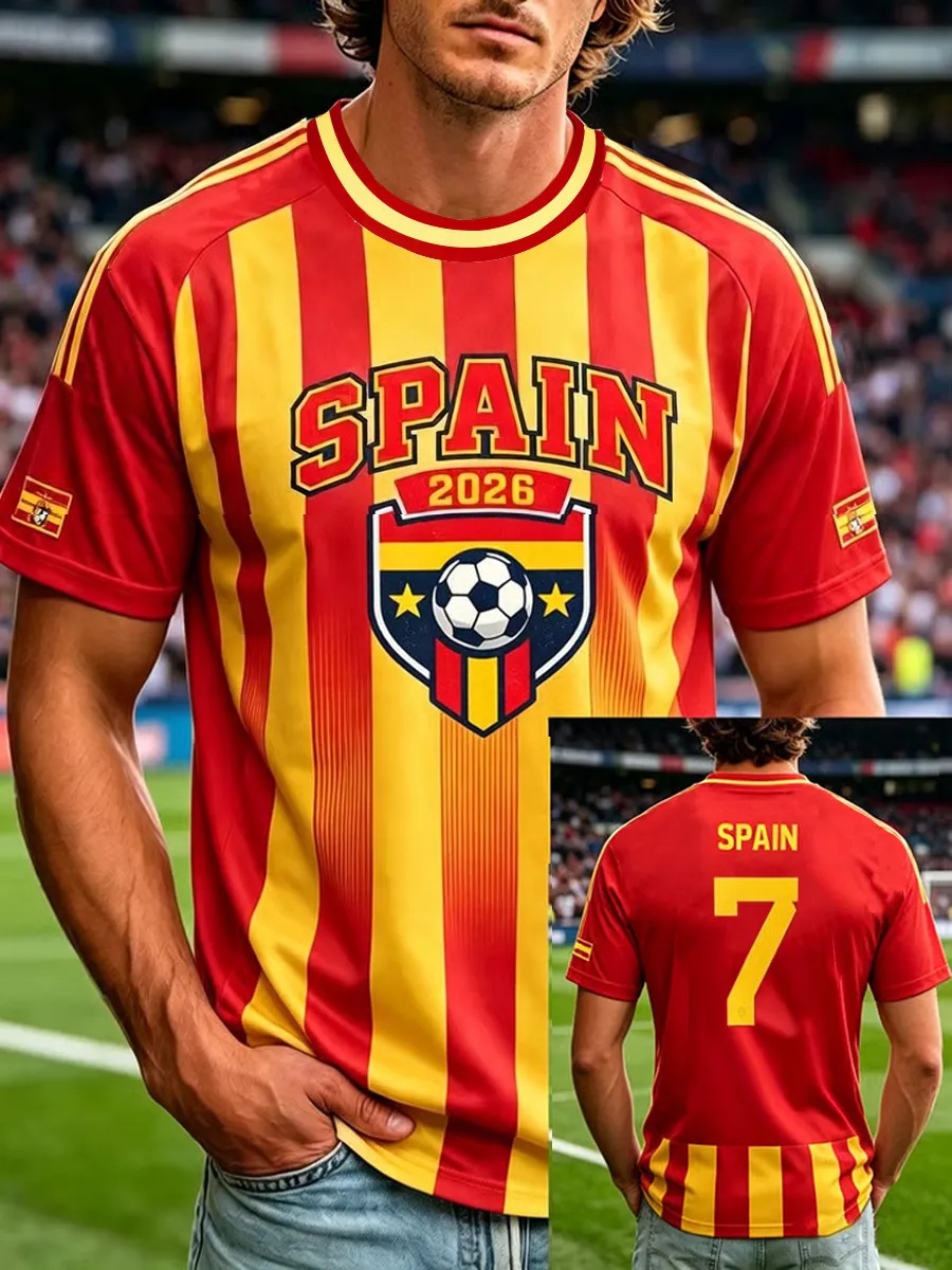 Kaos Sepak Bola Spanyol Lengan - Street Fashion In Spain ulasan dan harga