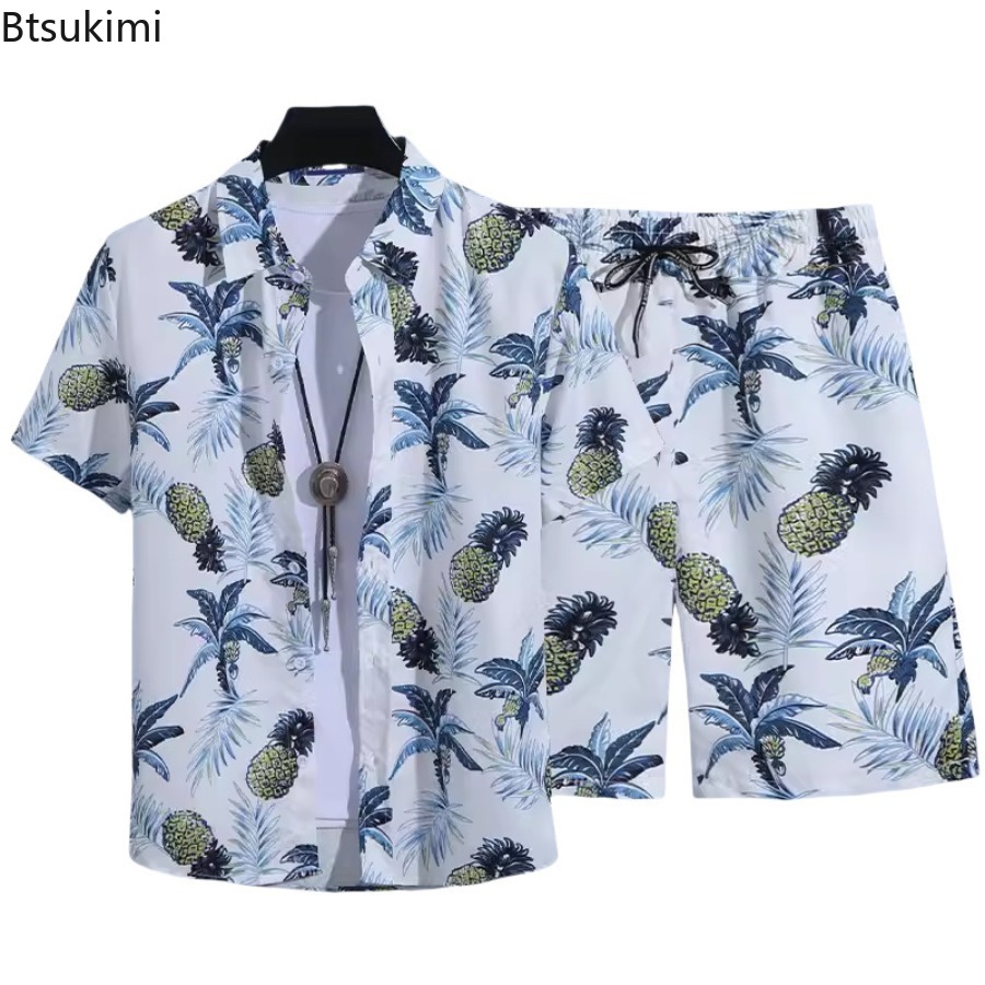 Set Kemeja Lengan Pendek Pria  - Street Summer Fashion ulasan dan harga
