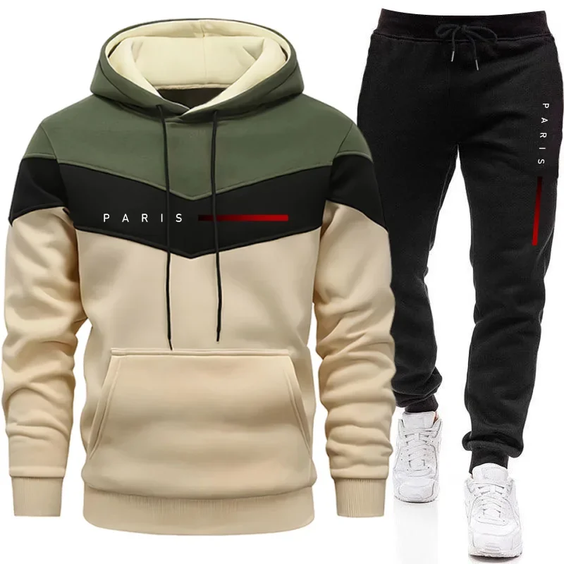 Setelan Hoodie Pria Paris Fash - Street Fashion Hoodie ulasan dan harga